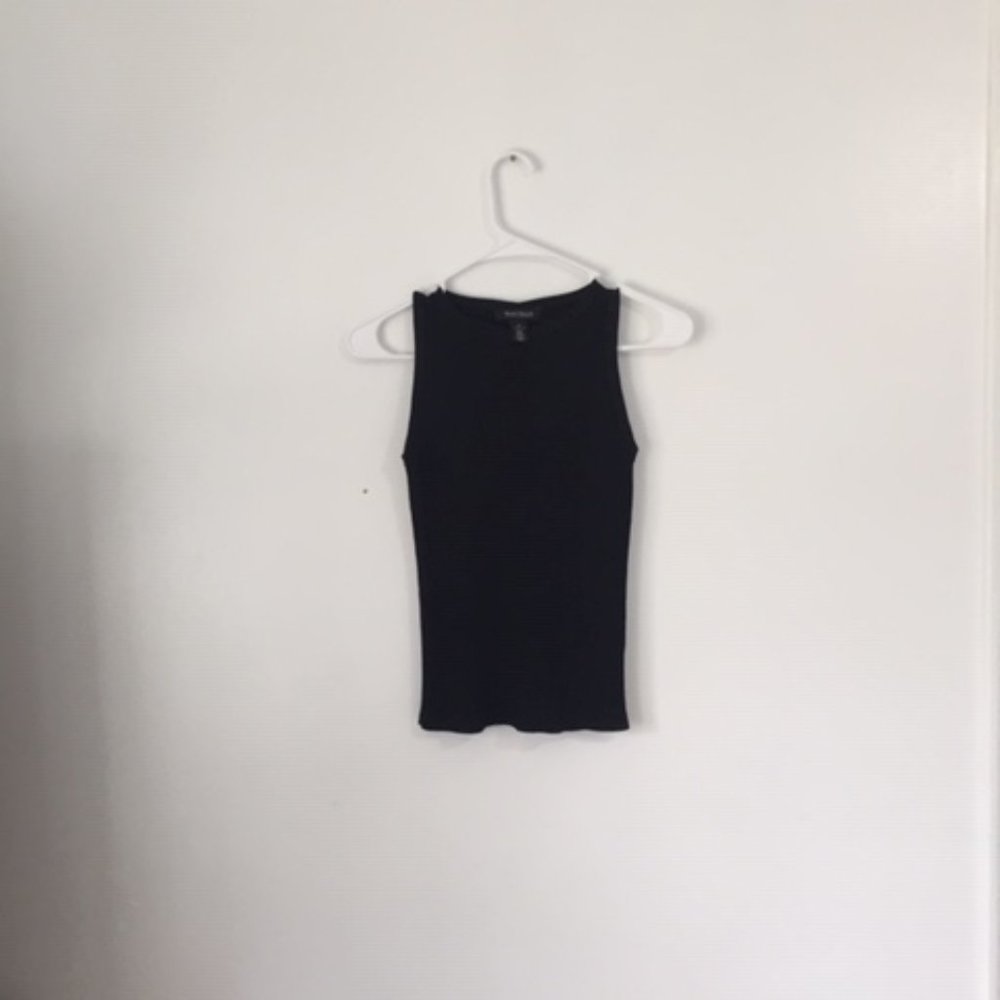 White House Black Market Ribbed Black Tank XS